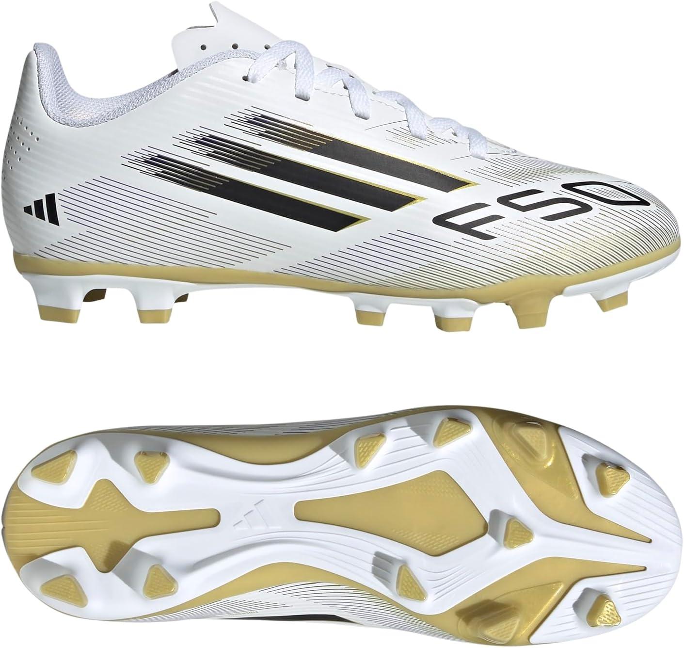 image:imageAdidas UnisexChild F50 Club Firm GroundMulti GroundWhiteBlackGold Metallic
