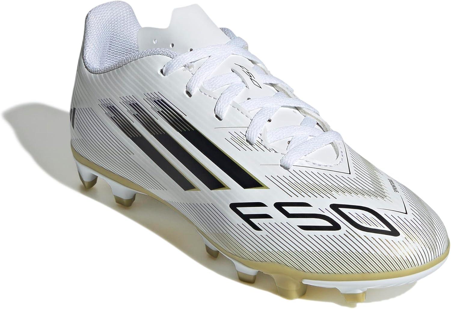 image:imageAdidas UnisexChild F50 Club Firm GroundMulti GroundWhiteBlackGold Metallic