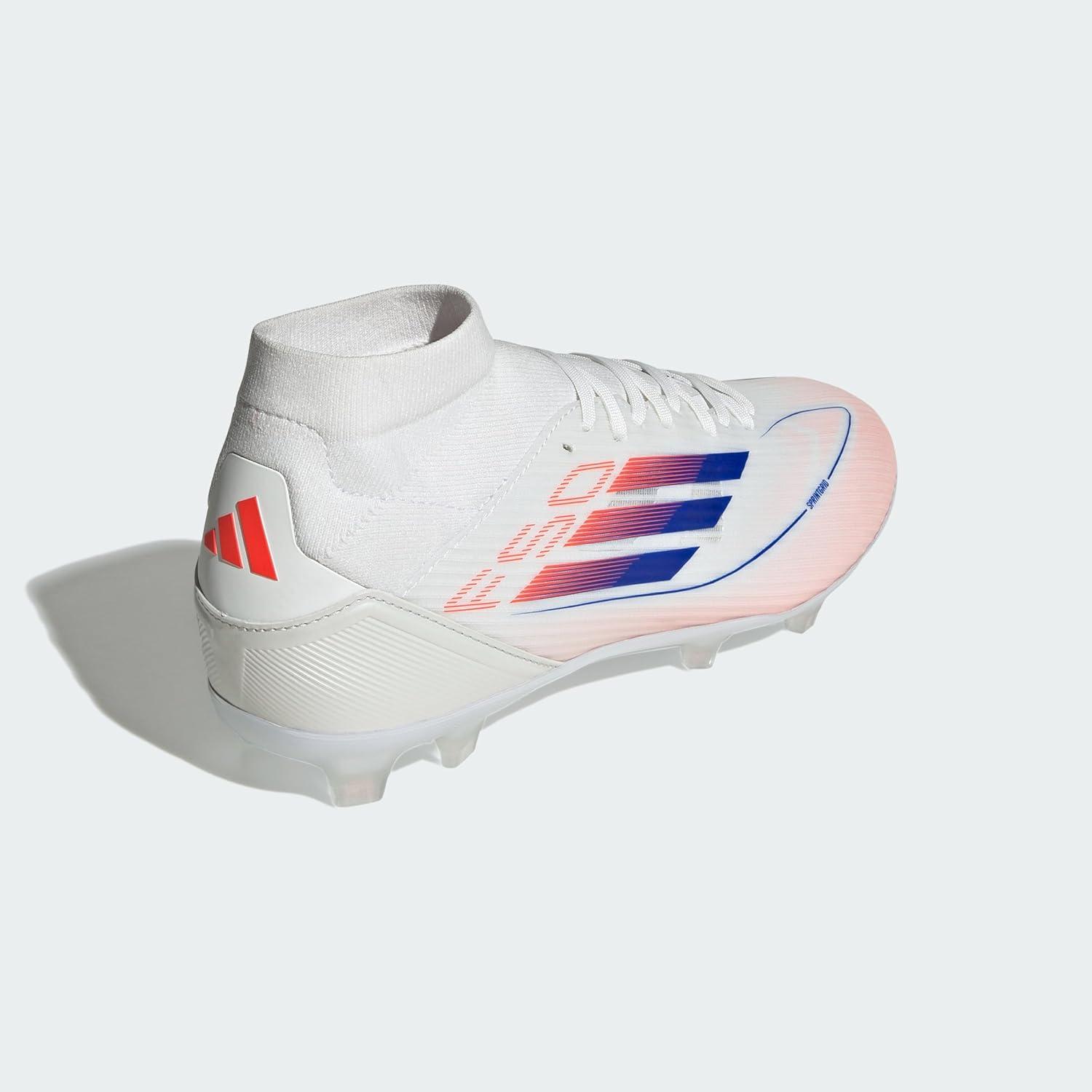 image:imageAdidas Womens F50 League Mid Top FirmMulti GroundCloud White Lucid Blue Solar Red