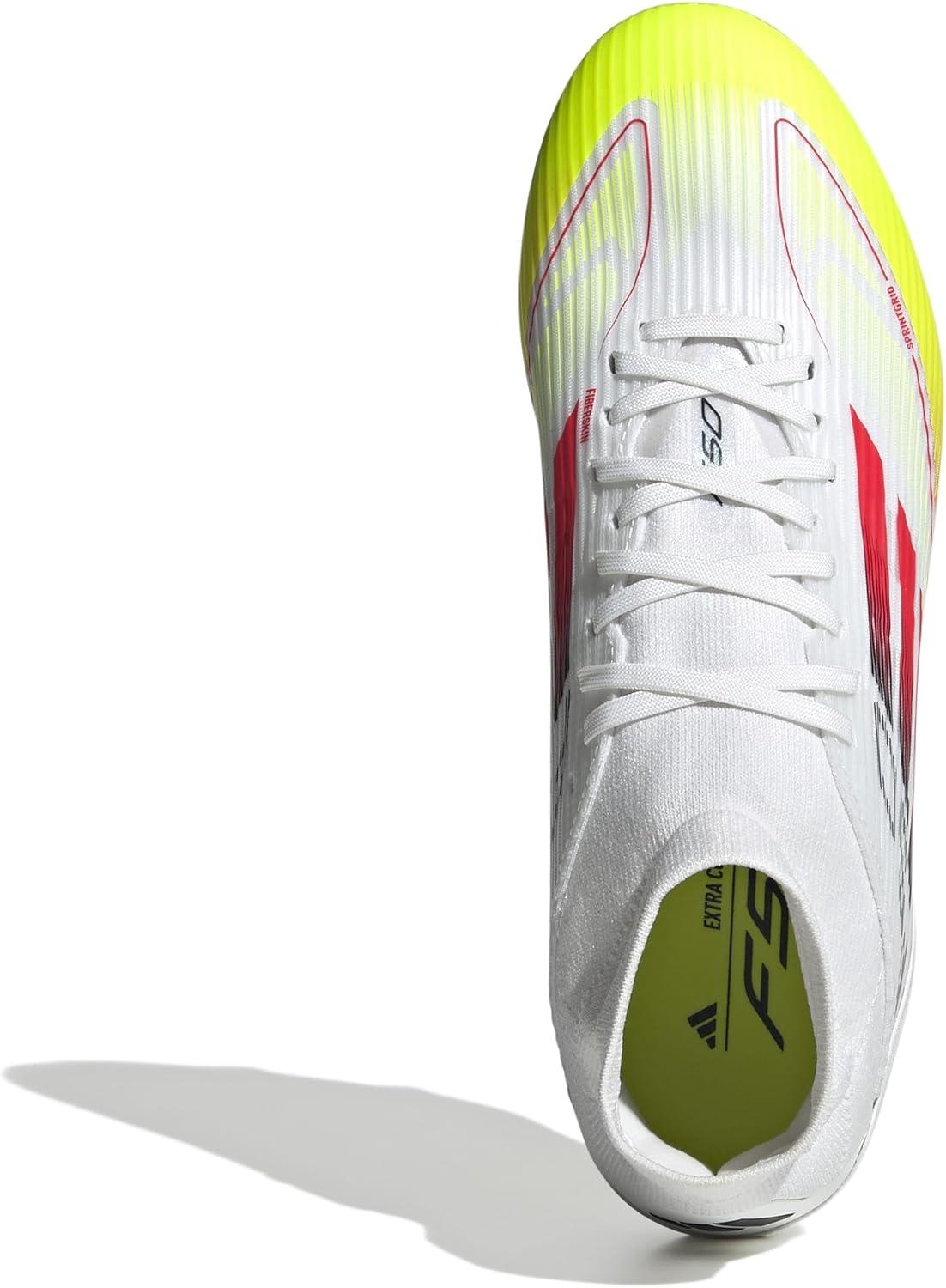 image:imageAdidas Womens F50 League Mid Top FirmMulti GroundCloud White Lucid Red Solar Yellow