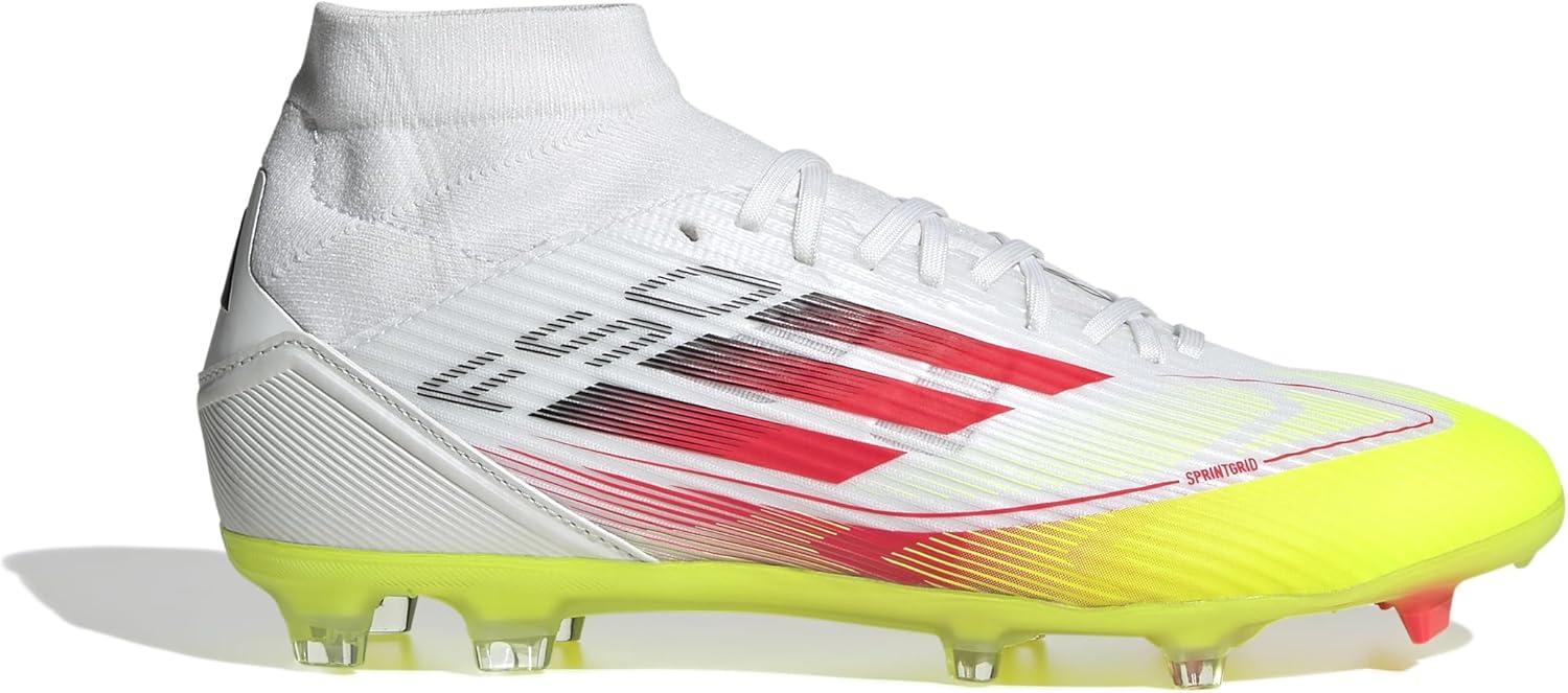 image:imageAdidas Womens F50 League Mid Top FirmMulti GroundCloud White Lucid Red Solar Yellow