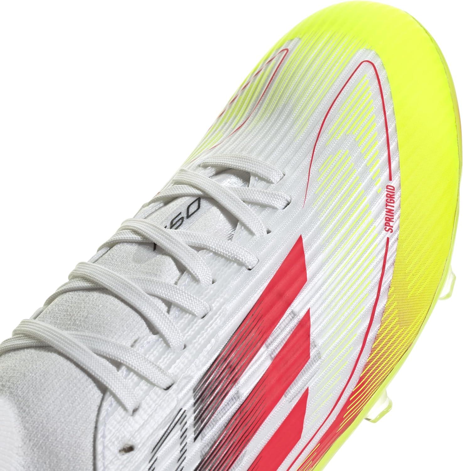 image:imageAdidas Womens F50 League Mid Top FirmMulti GroundCloud White Lucid Red Solar Yellow