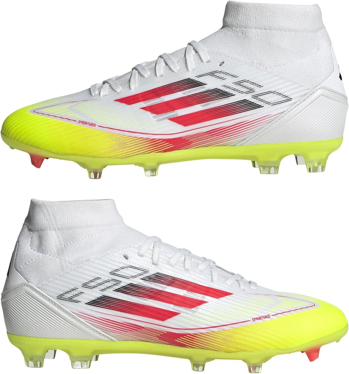 image:imageAdidas Womens F50 League Mid Top FirmMulti GroundCloud White Lucid Red Solar Yellow