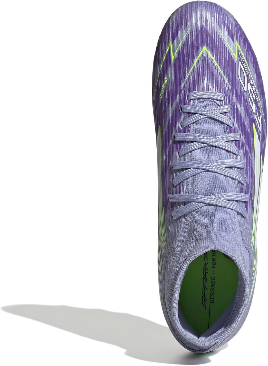 image:imageAdidas Womens F50 League Mid Top FirmMulti GroundViolet ToneLucid LemonPurple Rush