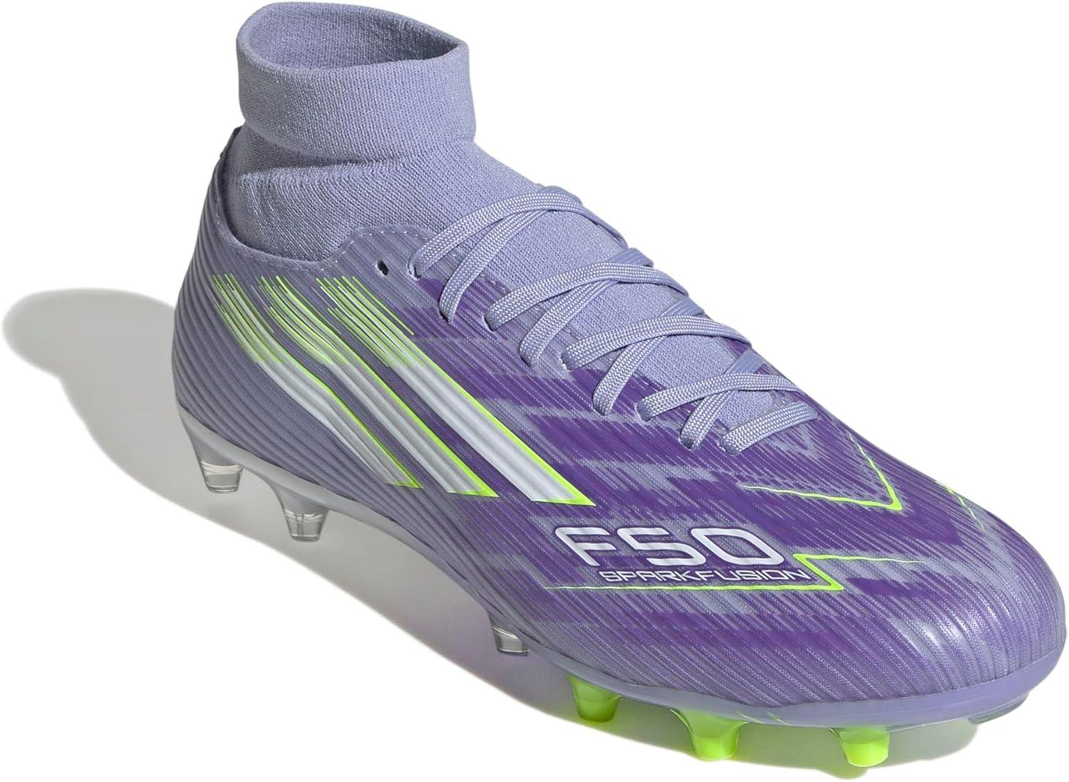 image:imageAdidas Womens F50 League Mid Top FirmMulti GroundViolet ToneLucid LemonPurple Rush