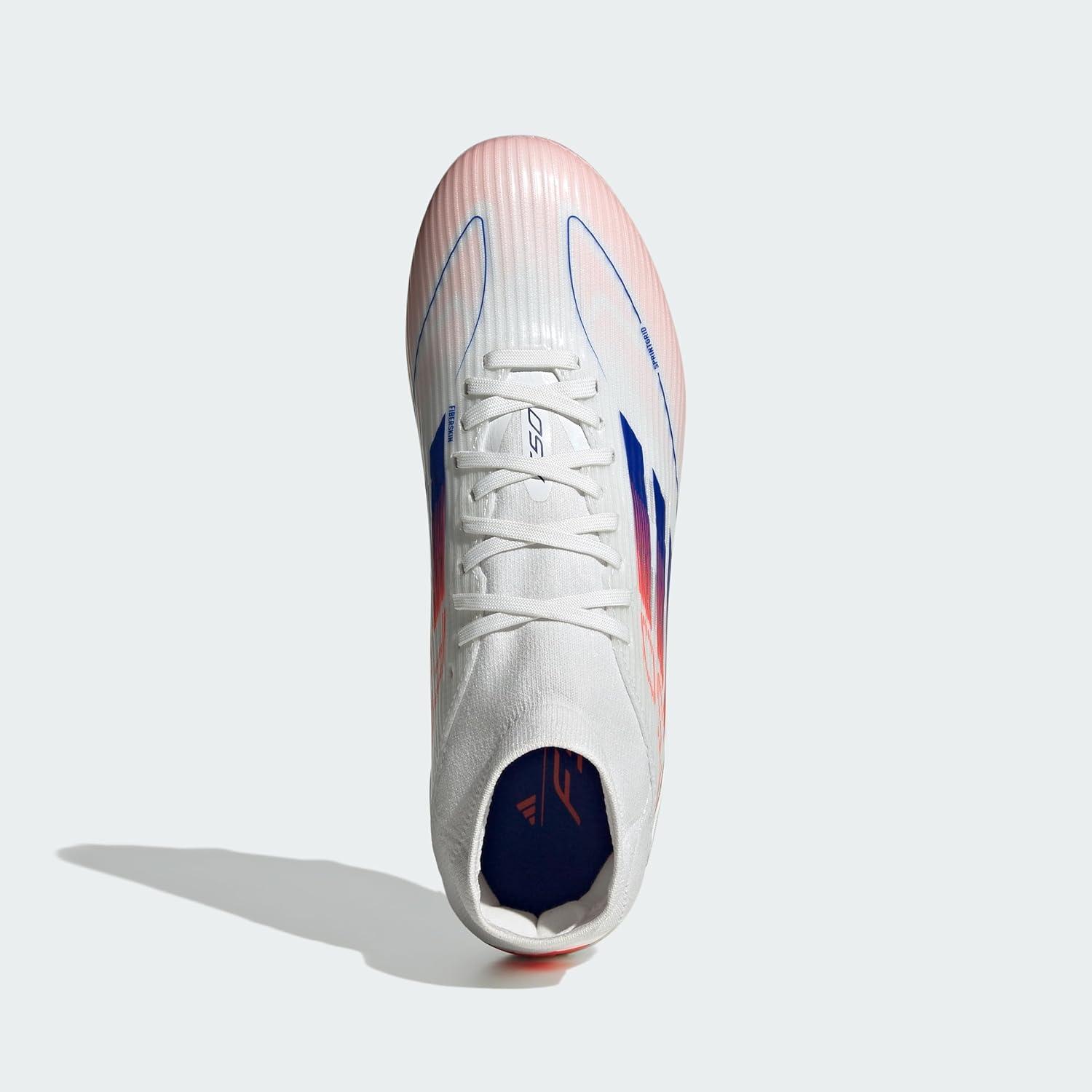 image:imageAdidas Womens F50 League Mid Top FirmMulti GroundWhiteLucid BlueSolar Red