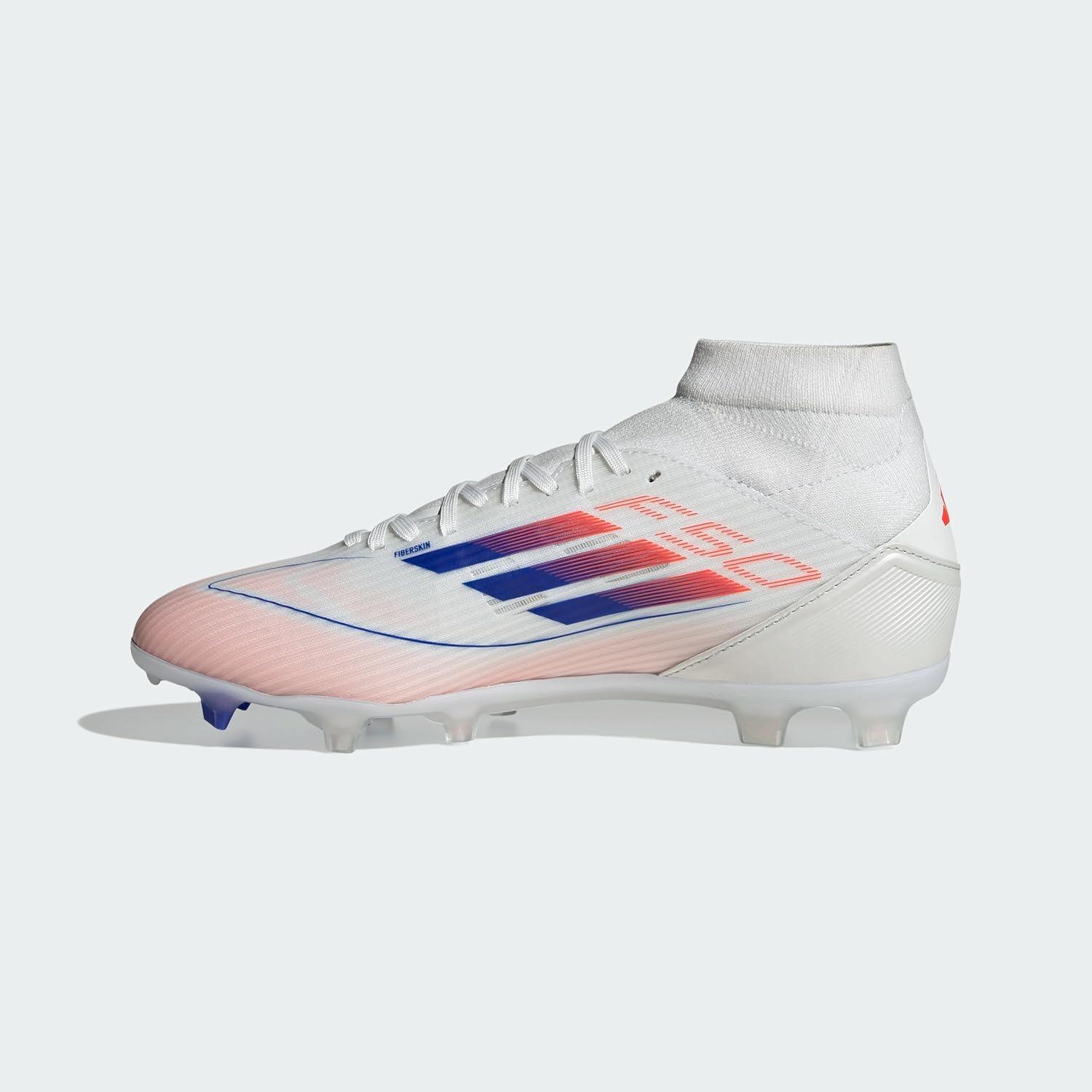 image:imageAdidas Womens F50 League Mid Top FirmMulti GroundWhiteLucid BlueSolar Red