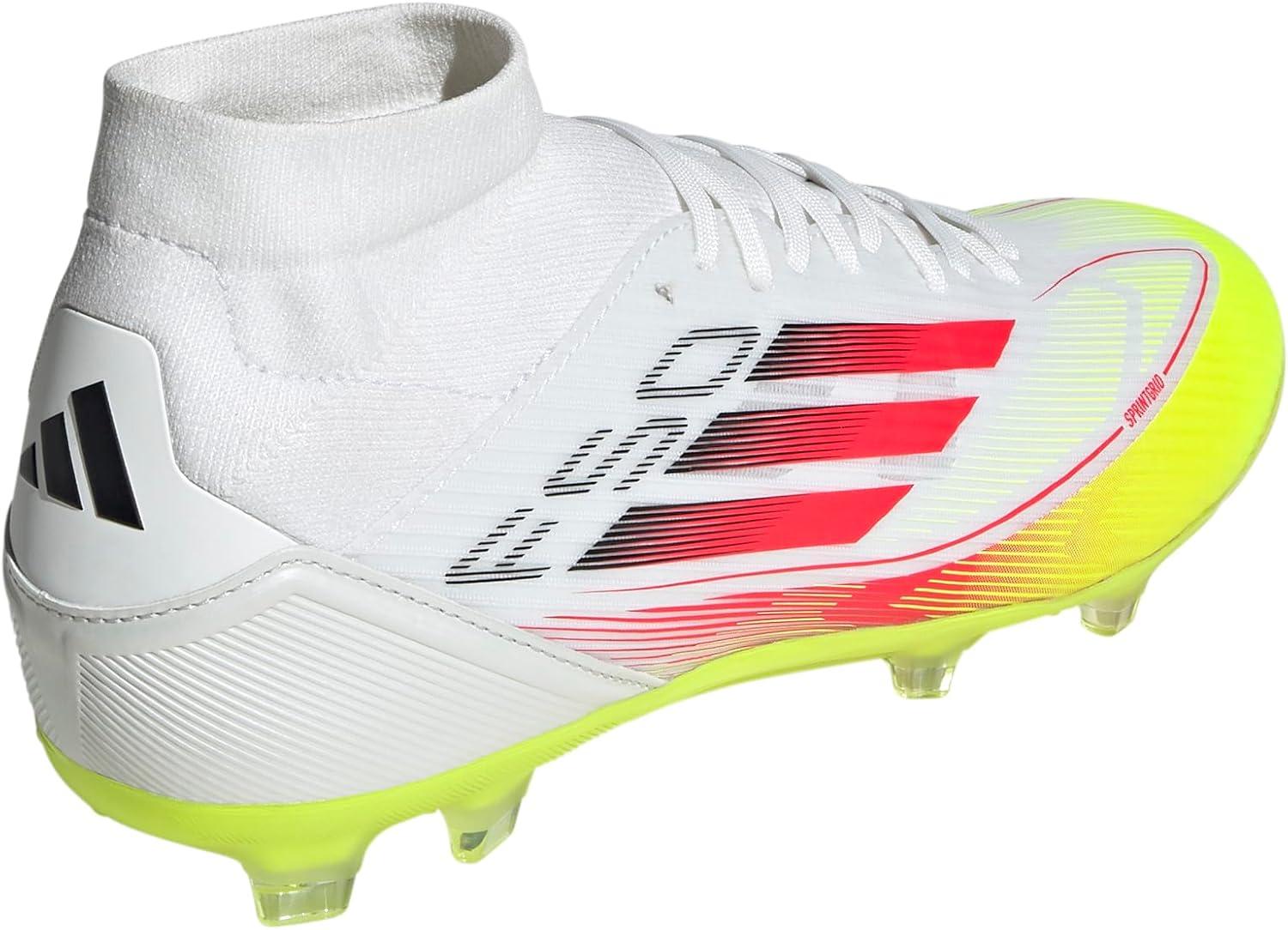 image:imageAdidas Womens F50 League Mid Top FirmMulti GroundWhiteLucid RedSolar Yellow