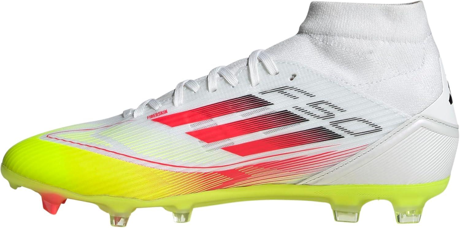 image:imageAdidas Womens F50 League Mid Top FirmMulti GroundWhiteLucid RedSolar Yellow