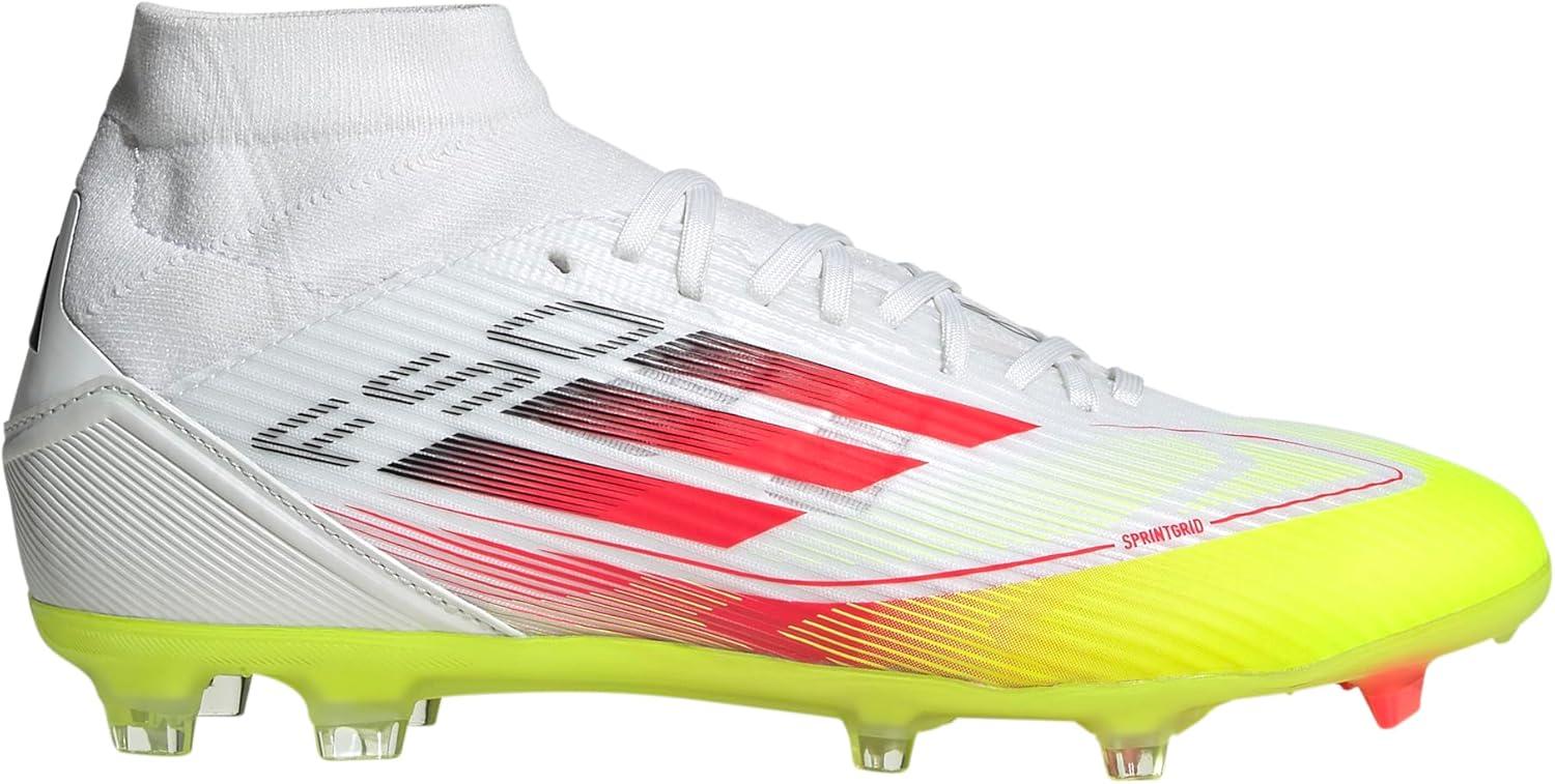 image:imageAdidas Womens F50 League Mid Top FirmMulti GroundWhiteLucid RedSolar Yellow