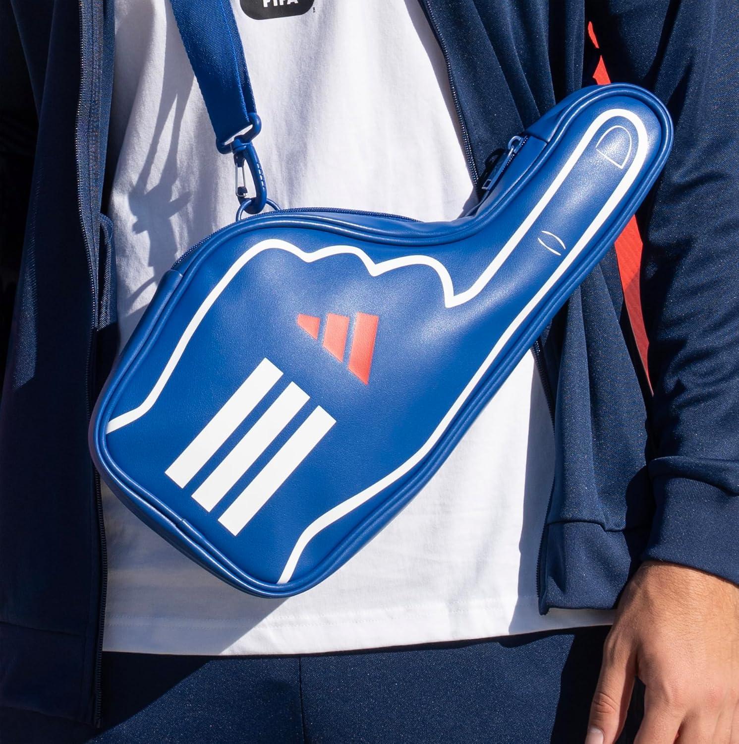 image:imageadidas Foam Hand Finger Crossbody 4l Sports Event Men amp Women Soccer Stadium Bag in Country ColorsRoyal Blue