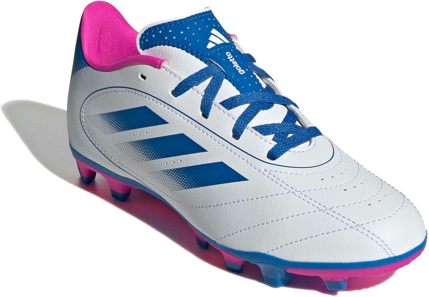 image:imageadidas Kids Goletto Ix Firm GroundMulti Ground Soccer CleatWhiteBright RoyalTeam Shock Pink
