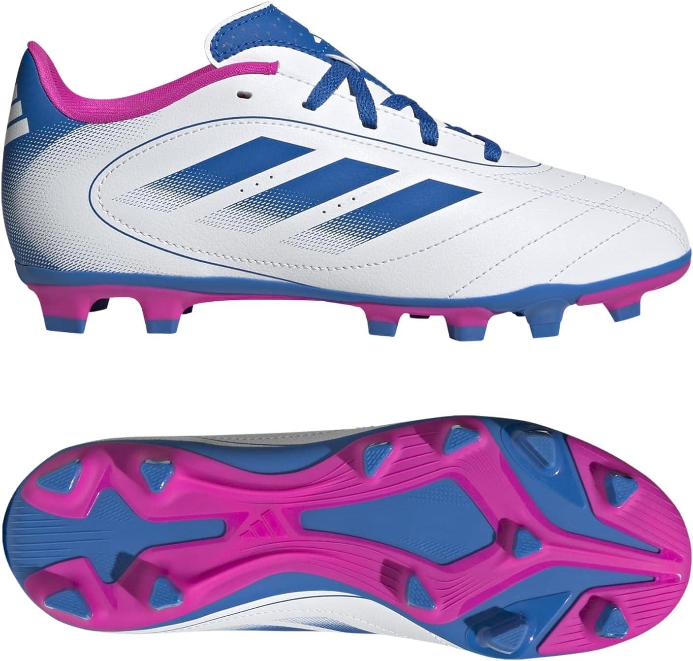 image:imageadidas Kids Goletto Ix Firm GroundMulti Ground Soccer CleatWhiteBright RoyalTeam Shock Pink