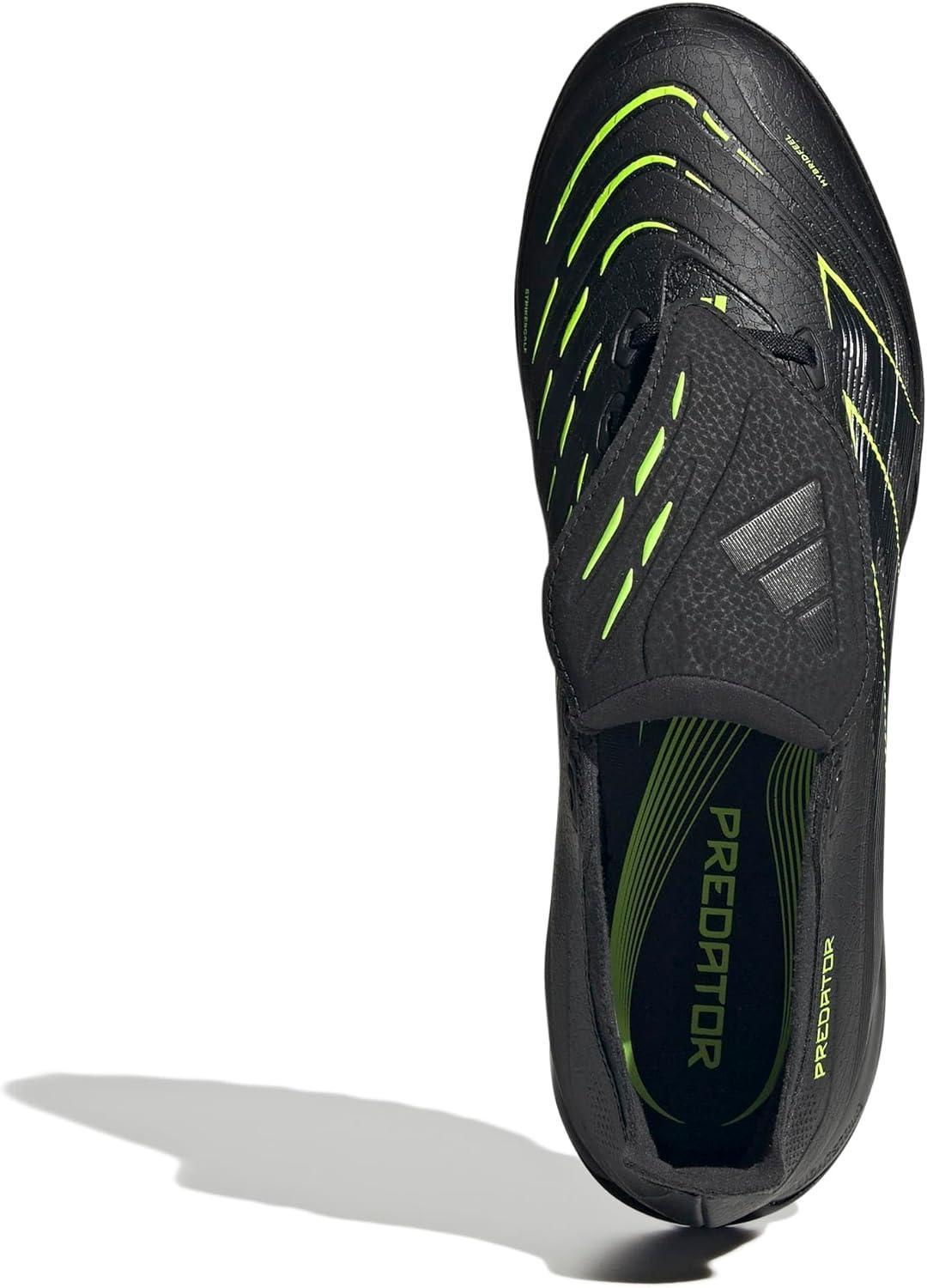 image:imageadidas League FoldOver Tongue Turf Soccer Cleats Black White YellowBlackCarbonLucid Lemon