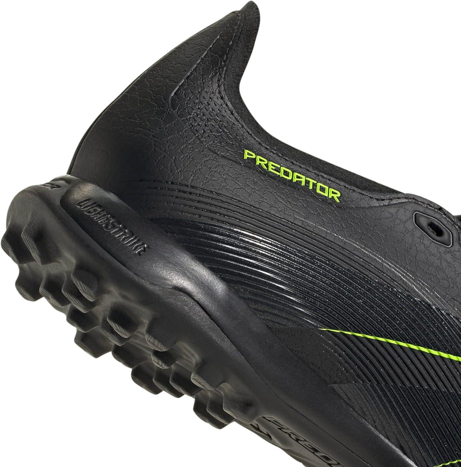 image:imageadidas League FoldOver Tongue Turf Soccer Cleats Black White YellowBlackCarbonLucid Lemon