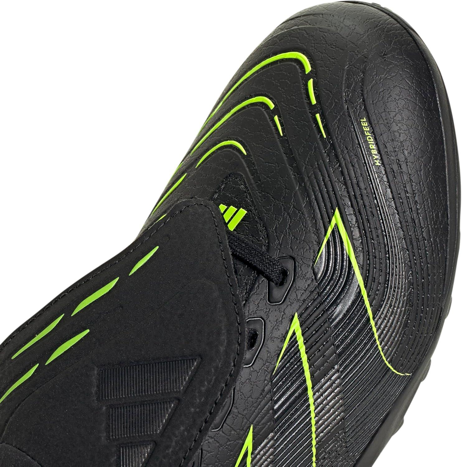image:imageadidas League FoldOver Tongue Turf Soccer Cleats Black White YellowBlackCarbonLucid Lemon