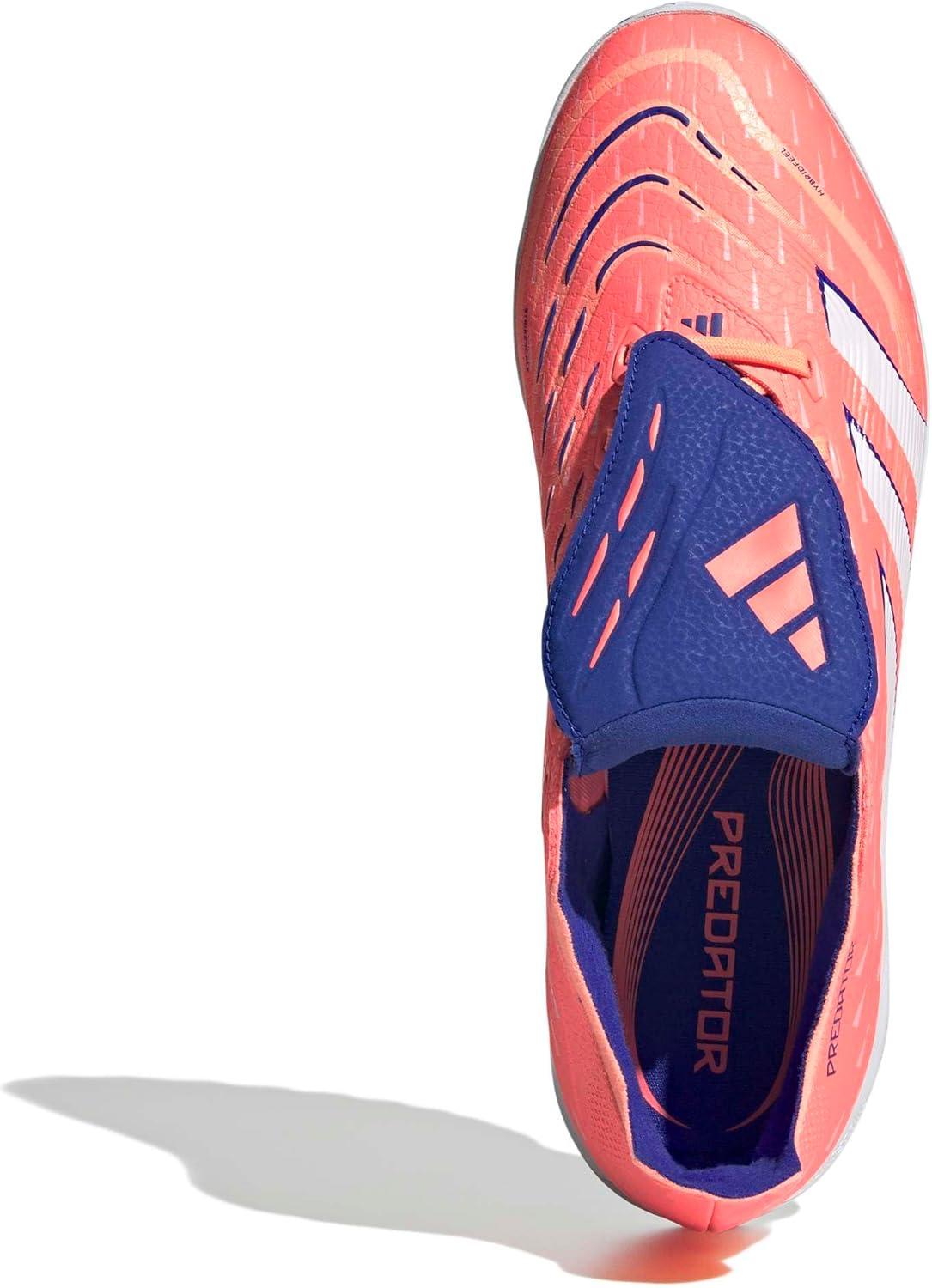 image:imageadidas League FoldOver Tongue Turf Soccer Cleats Black White YellowSignal CoralWhiteBeam Orange