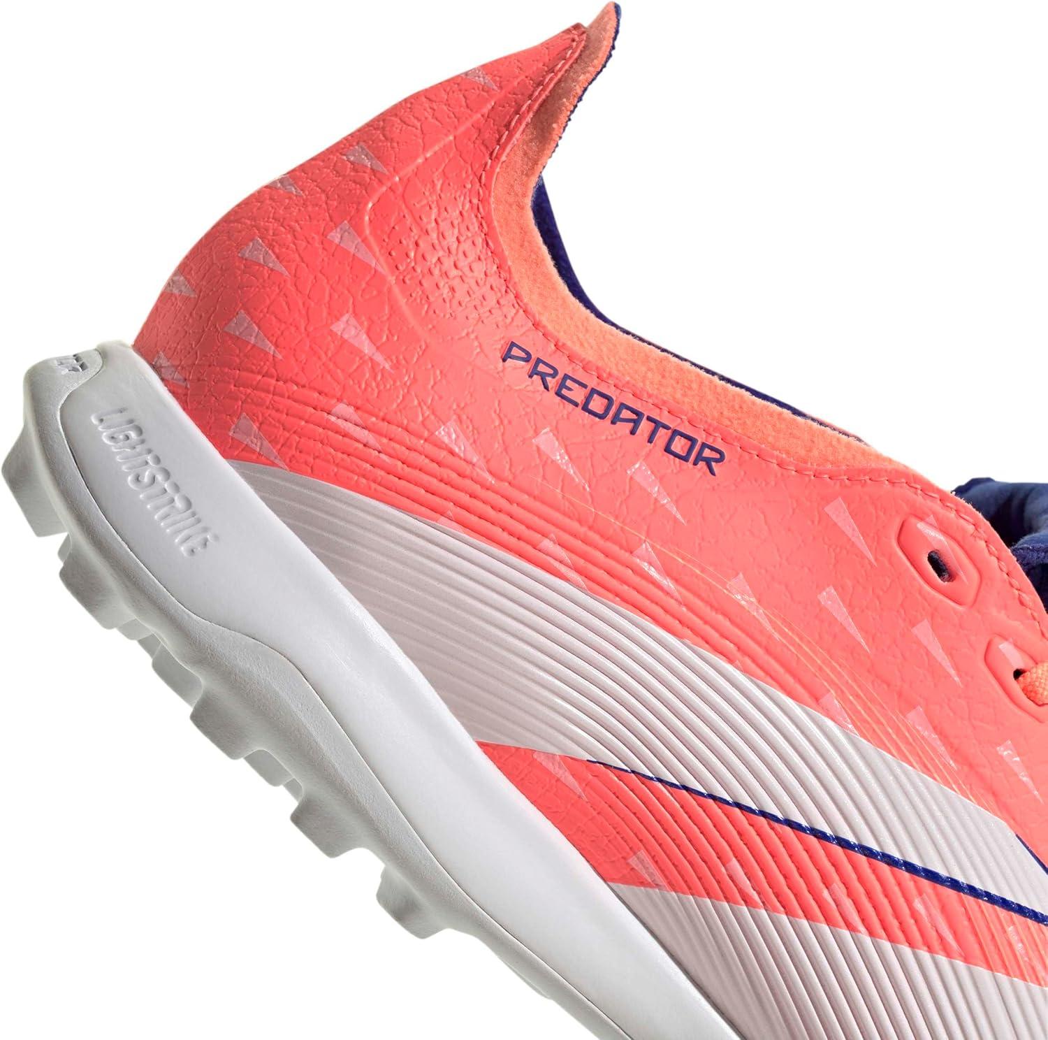 image:imageadidas League FoldOver Tongue Turf Soccer Cleats Black White YellowSignal CoralWhiteBeam Orange