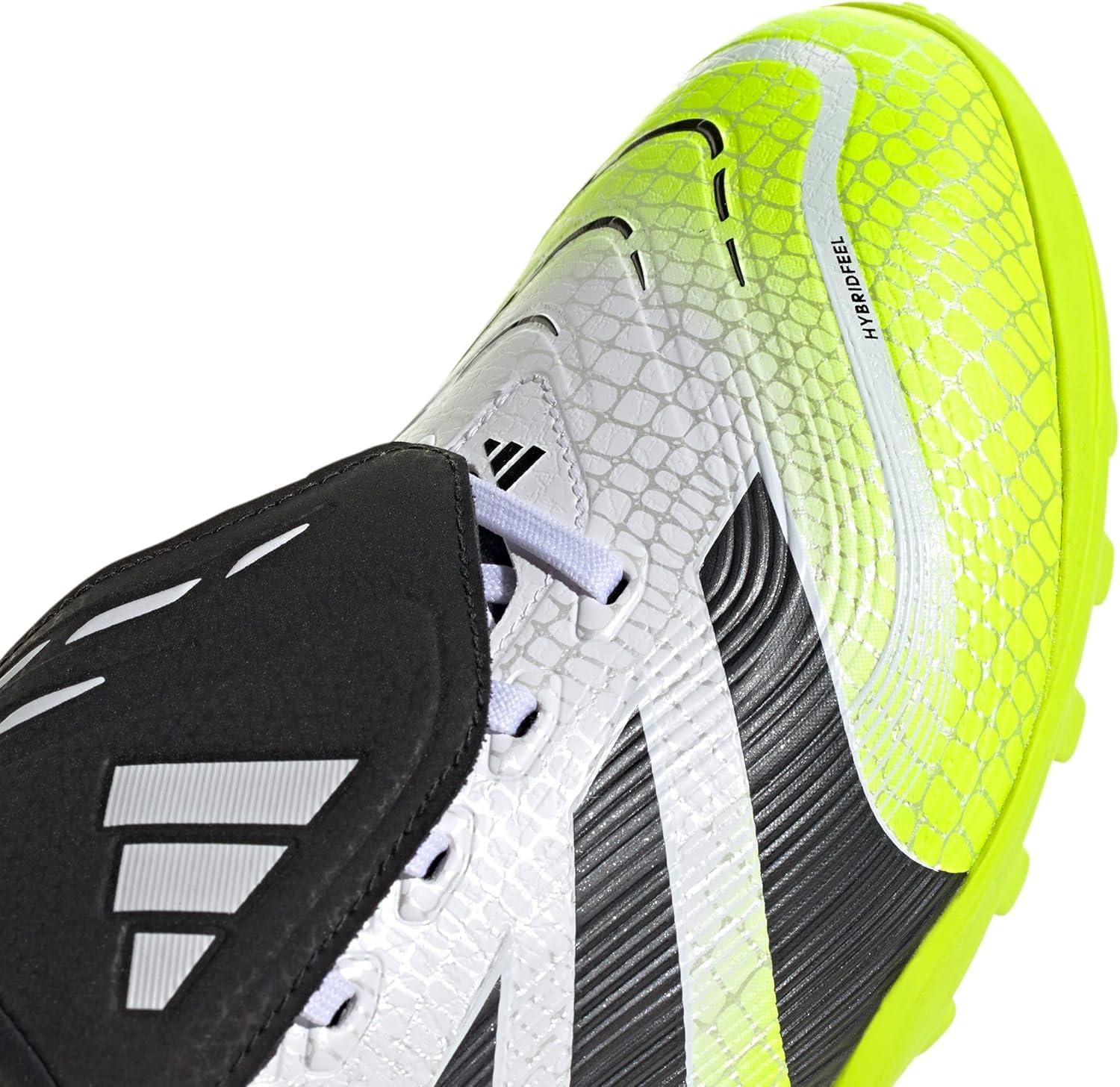 image:imageadidas League FoldOver Tongue Turf Soccer Cleats Black White YellowWhiteBlackLucid Lemon