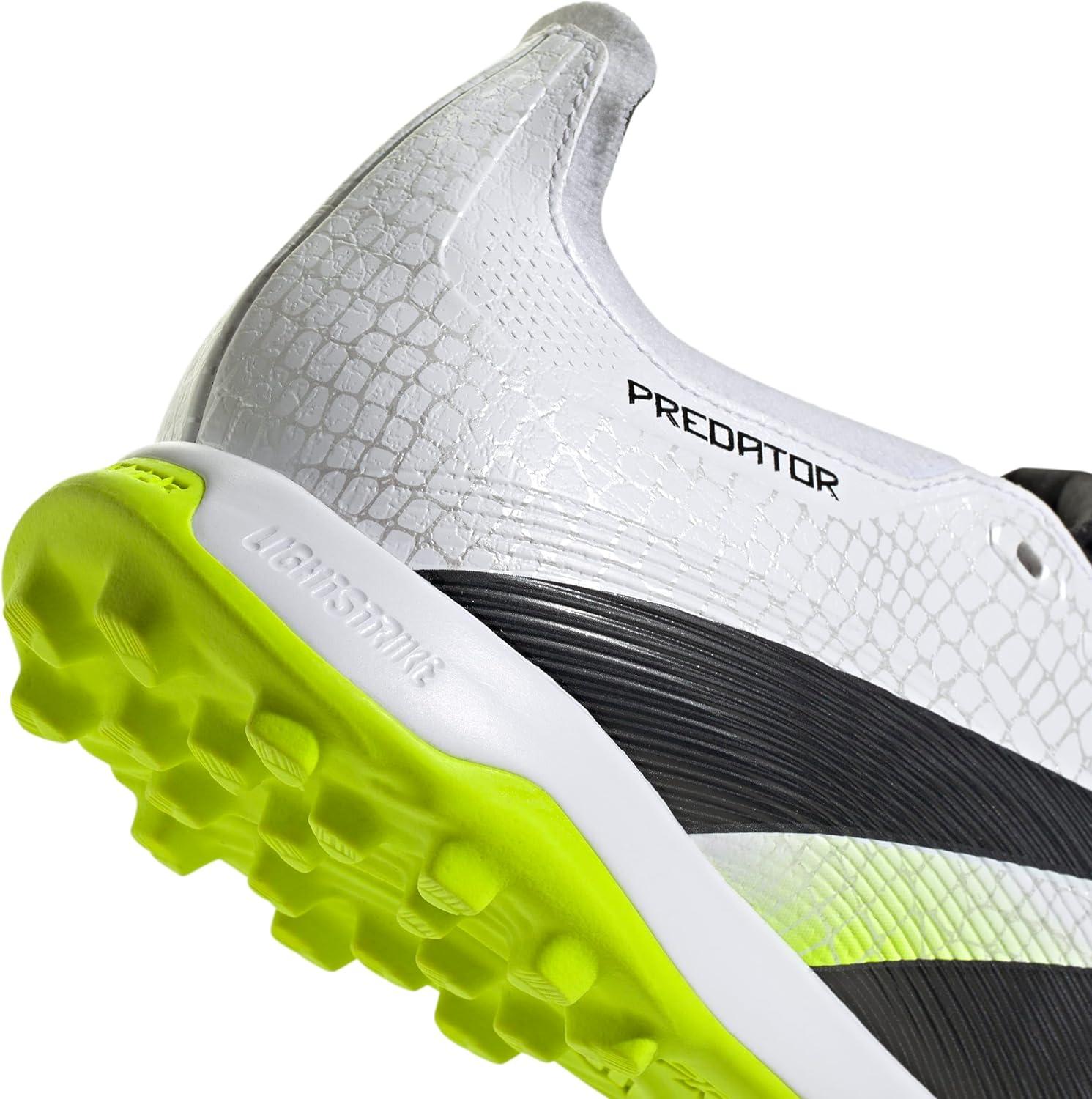 image:imageadidas League FoldOver Tongue Turf Soccer Cleats Black White YellowWhiteBlackLucid Lemon