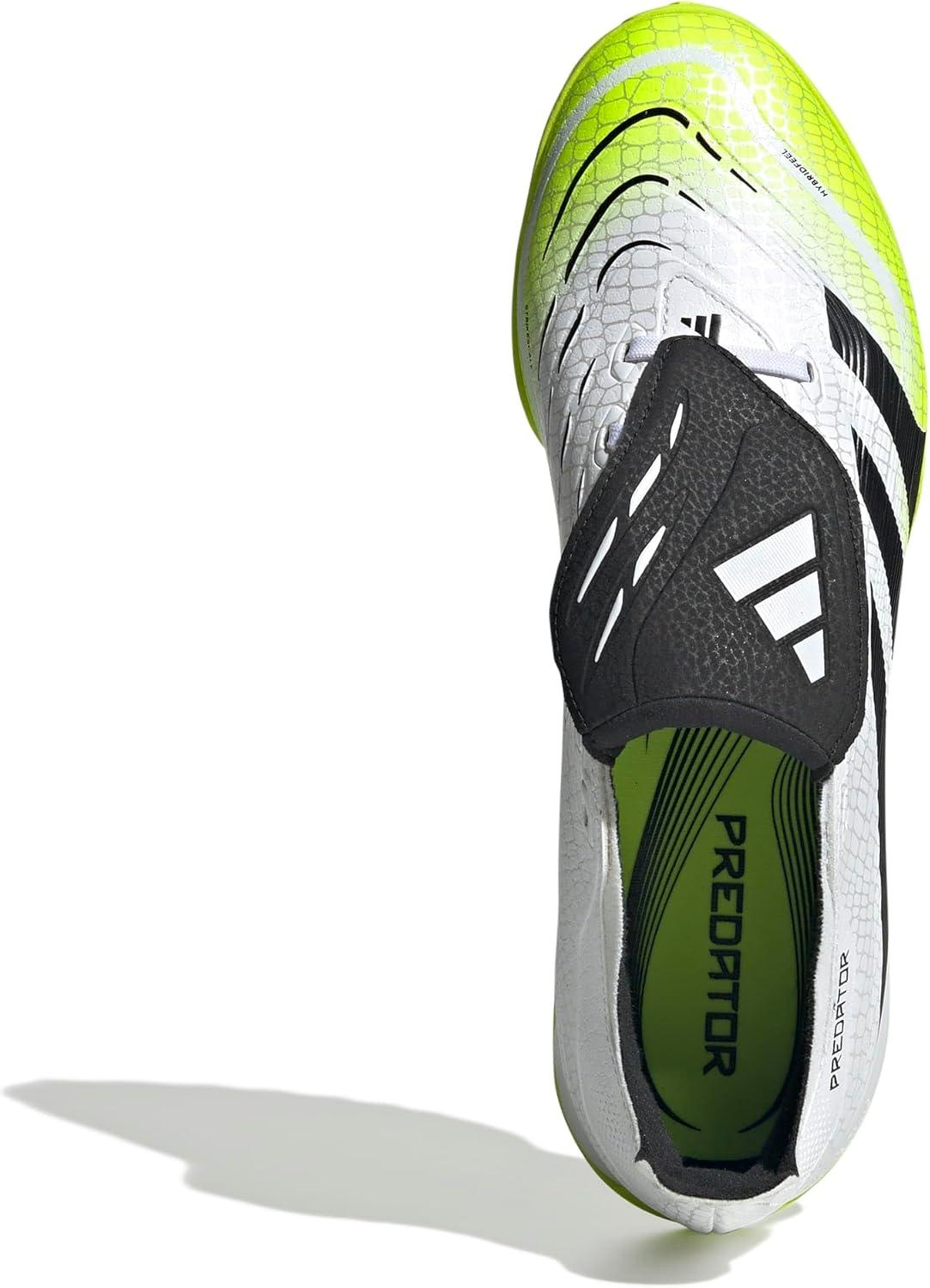 image:imageadidas League FoldOver Tongue Turf Soccer Cleats Black White YellowWhiteBlackLucid Lemon