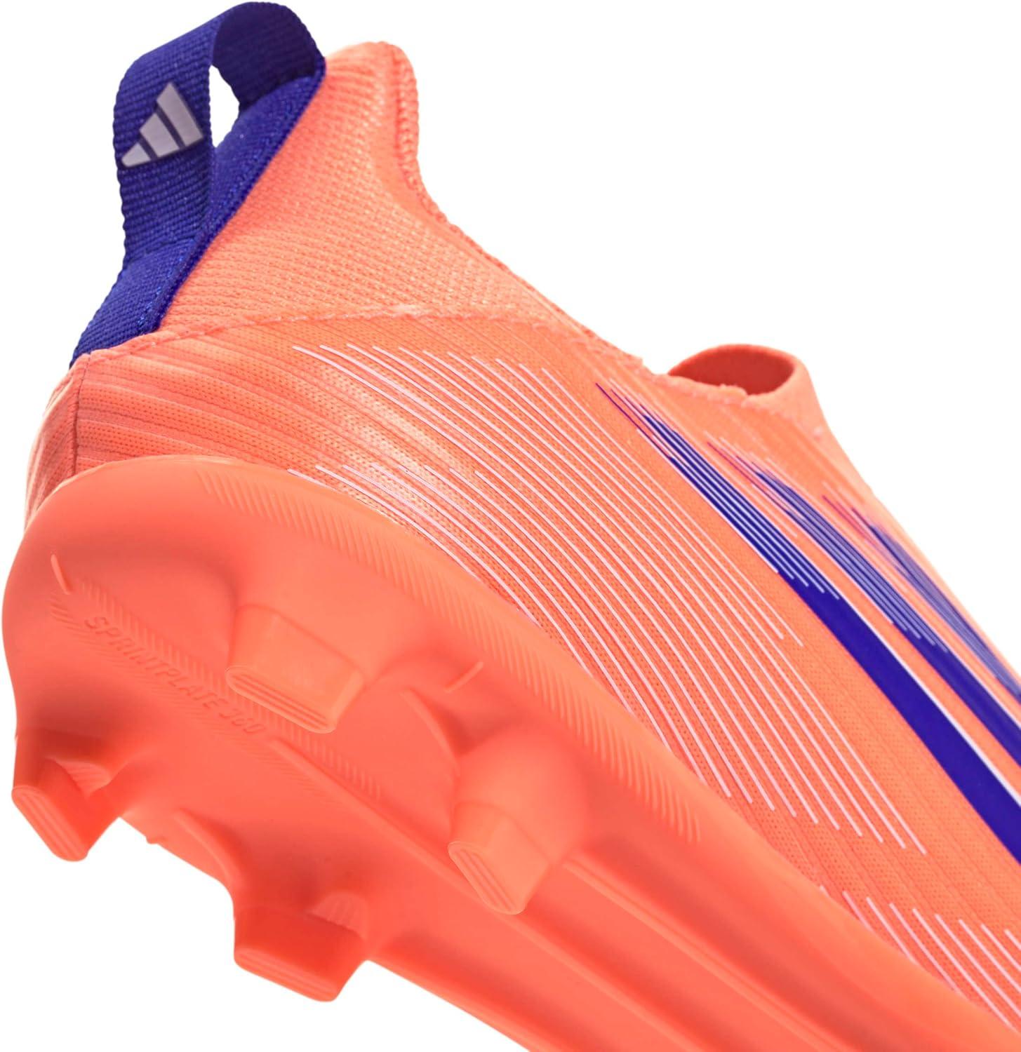 image:imageadidas League Laceless Firm GroundMulti Ground Soccer Cleats BlackBeam OrangeLucid BlueWhite