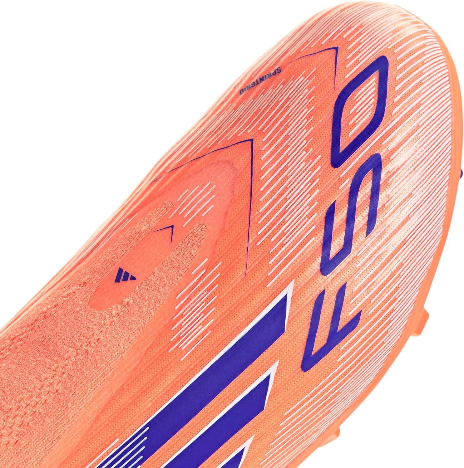 image:imageadidas League Laceless Firm GroundMulti Ground Soccer Cleats BlackBeam OrangeLucid BlueWhite