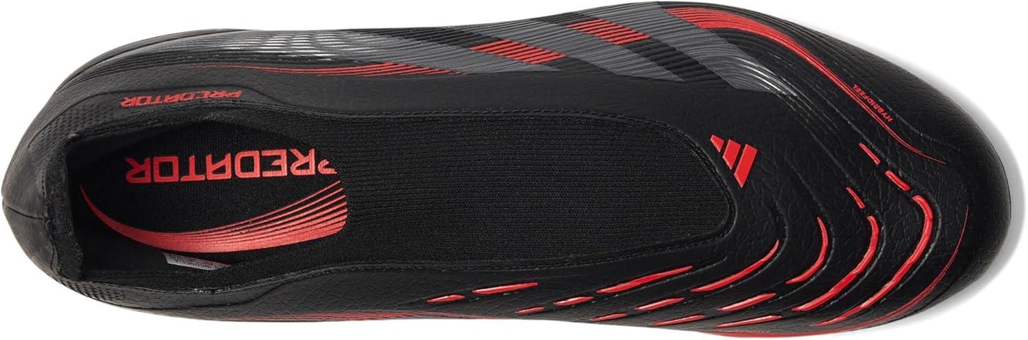 image:imageadidas League Laceless Firm GroundMulti Ground Soccer Cleats BlackBlackGreyLucid Red