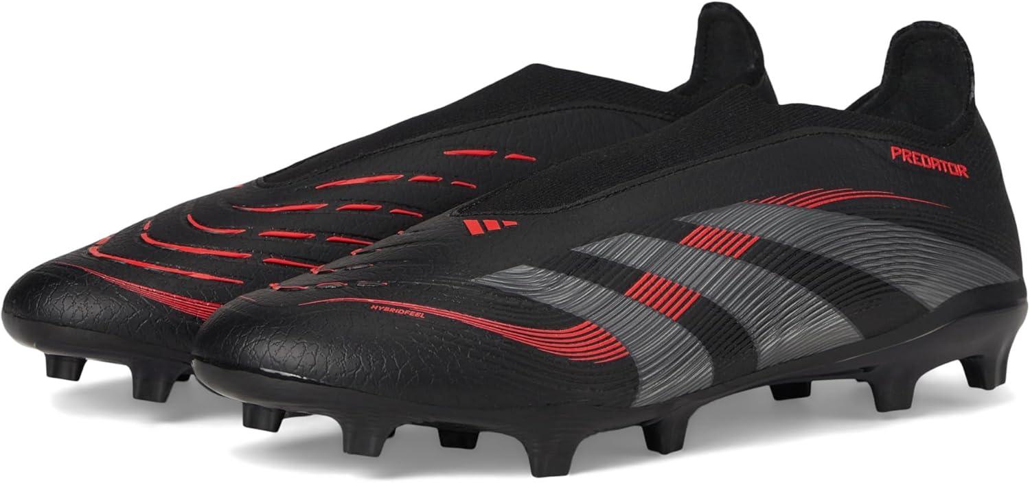 image:imageadidas League Laceless Firm GroundMulti Ground Soccer Cleats BlackBlackGreyLucid Red