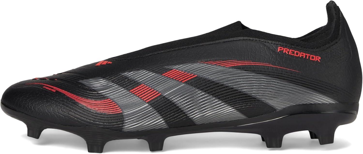 image:imageadidas League Laceless Firm GroundMulti Ground Soccer Cleats BlackBlackGreyLucid Red