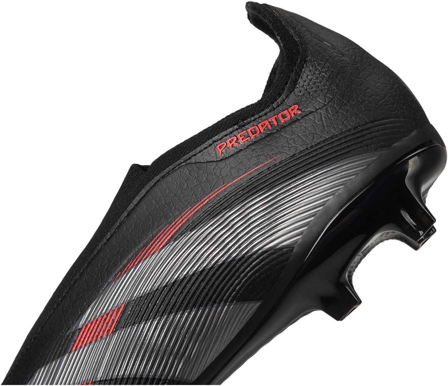 image:imageadidas League Laceless Firm GroundMulti Ground Soccer Cleats BlackBlackGreyLucid Red