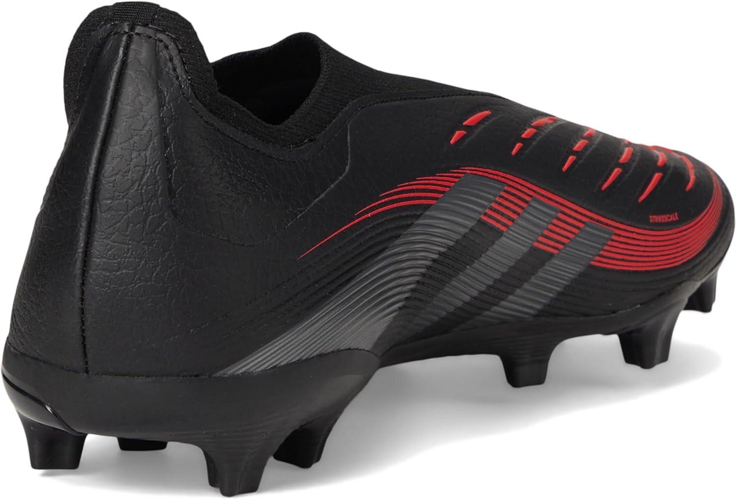 image:imageadidas League Laceless Firm GroundMulti Ground Soccer Cleats BlackBlackGreyLucid Red