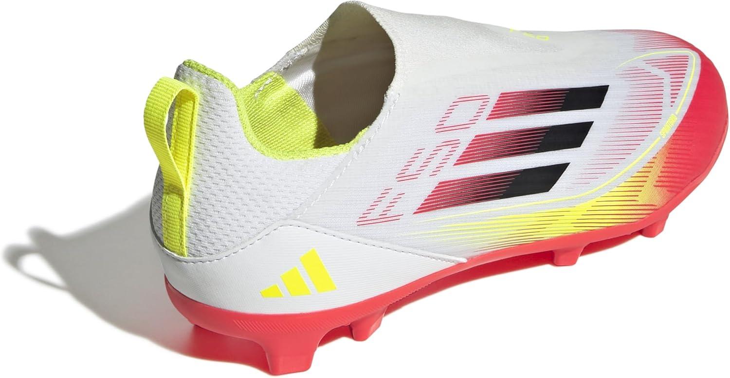image:imageadidas League Laceless Firm GroundMulti Ground Soccer Cleats BlackWhiteBlackSolar Yellow