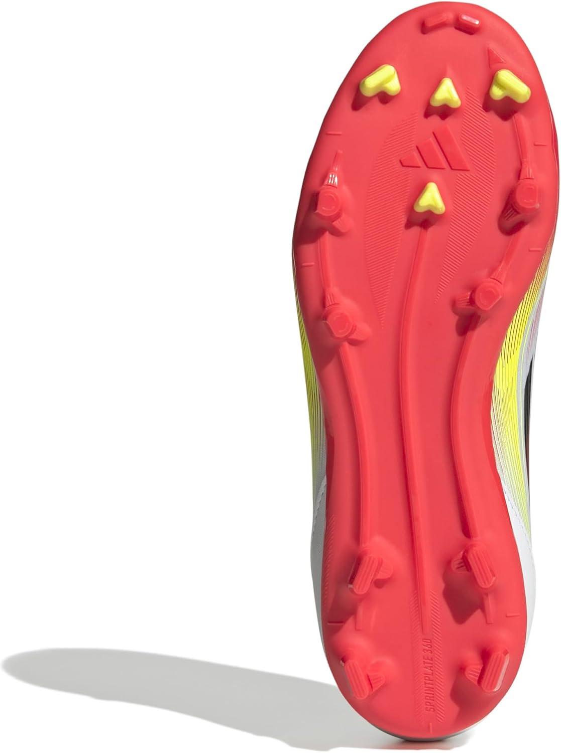 image:imageadidas League Laceless Firm GroundMulti Ground Soccer Cleats BlackWhiteBlackSolar Yellow