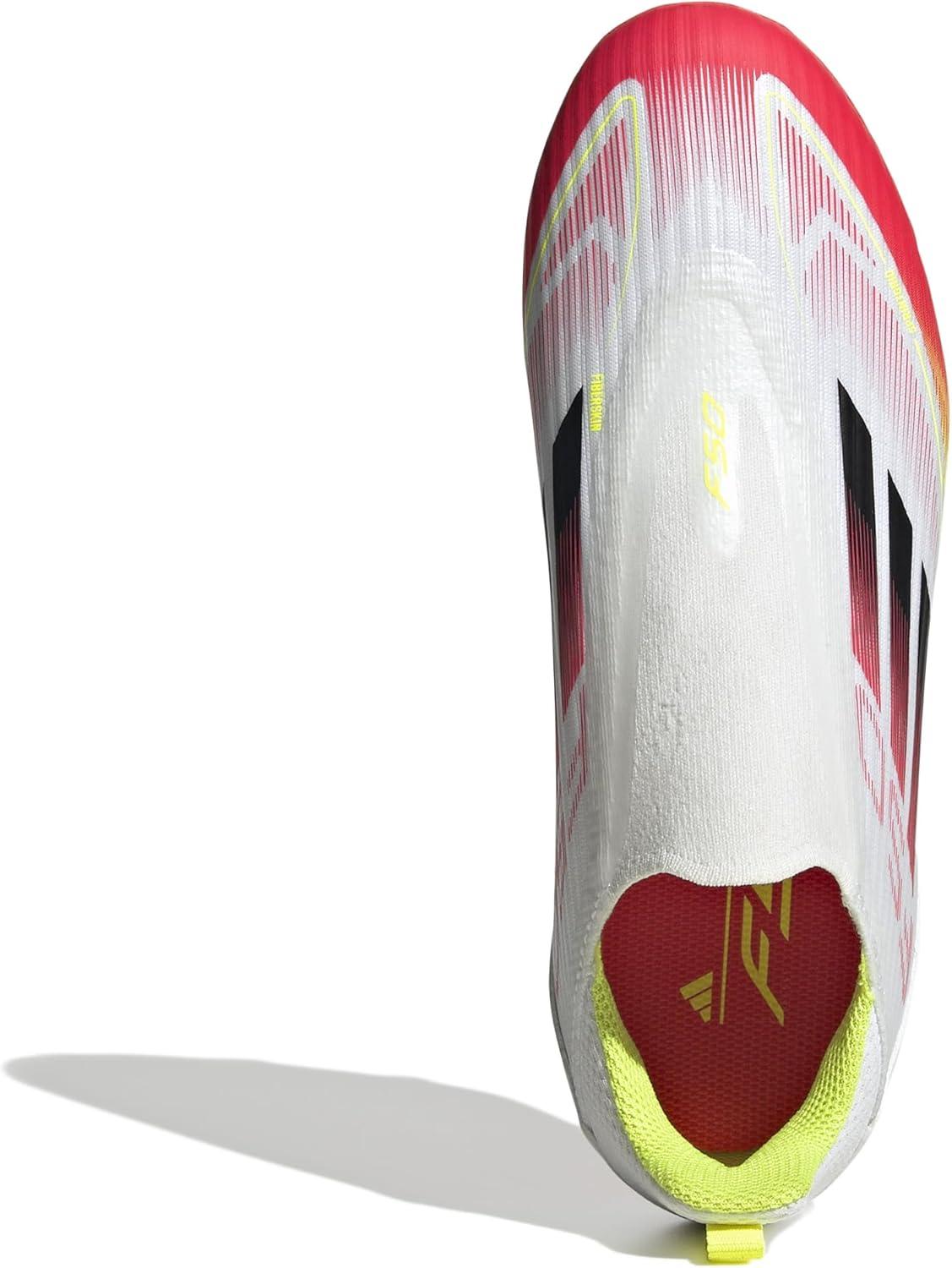 image:imageadidas League Laceless Firm GroundMulti Ground Soccer Cleats BlackWhiteBlackSolar Yellow