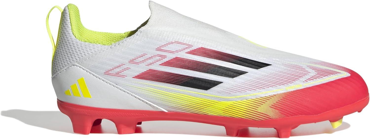 image:imageadidas League Laceless Firm GroundMulti Ground Soccer Cleats BlackWhiteBlackSolar Yellow