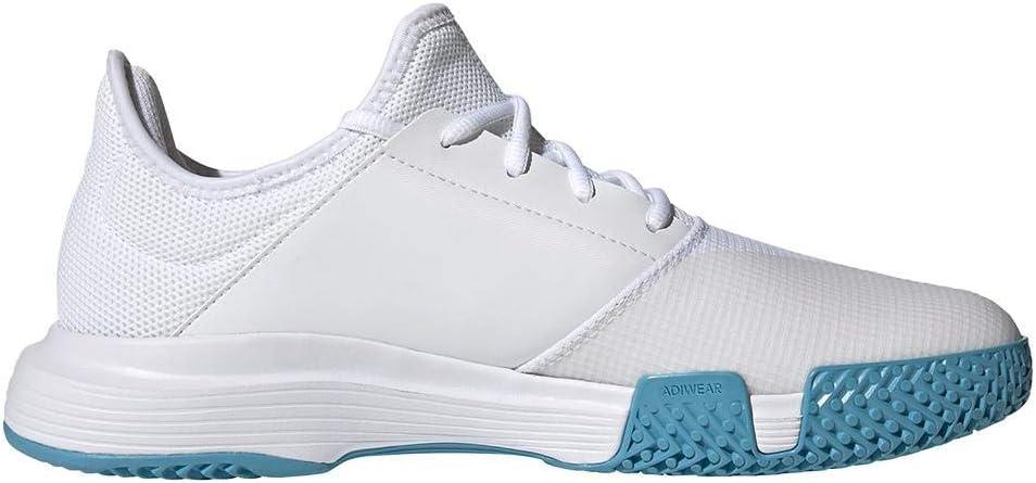 image:imageadidas Mens Gamecourt 2 Tennis ShoesWhiteHazy BlueHalo Blue