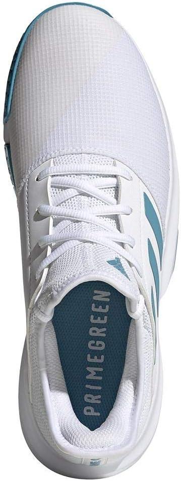 image:imageadidas Mens Gamecourt 2 Tennis ShoesWhiteHazy BlueHalo Blue