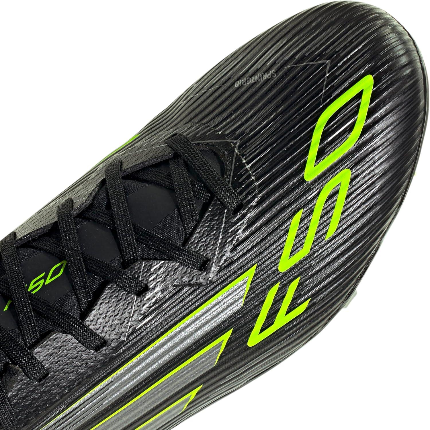 image:imageadidas Unisex Adult F50 League Firm Ground Soccer CleatsBlackIron MetallicLucid Lemon