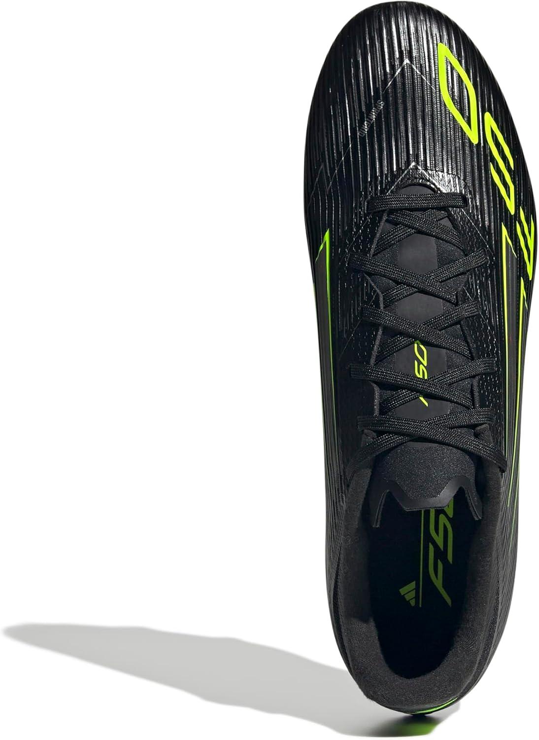 image:imageadidas Unisex Adult F50 League Firm Ground Soccer CleatsBlackIron MetallicLucid Lemon