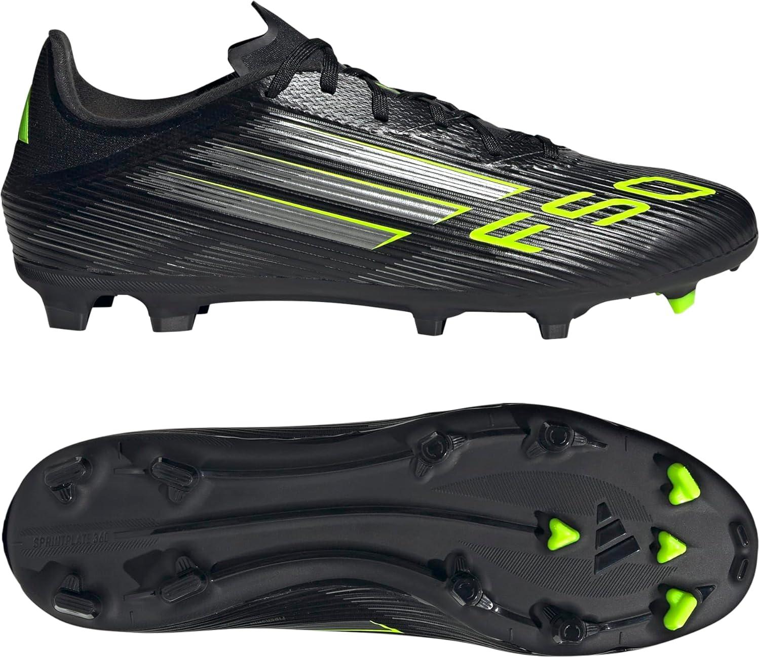 image:imageadidas Unisex Adult F50 League Firm Ground Soccer CleatsBlackIron MetallicLucid Lemon