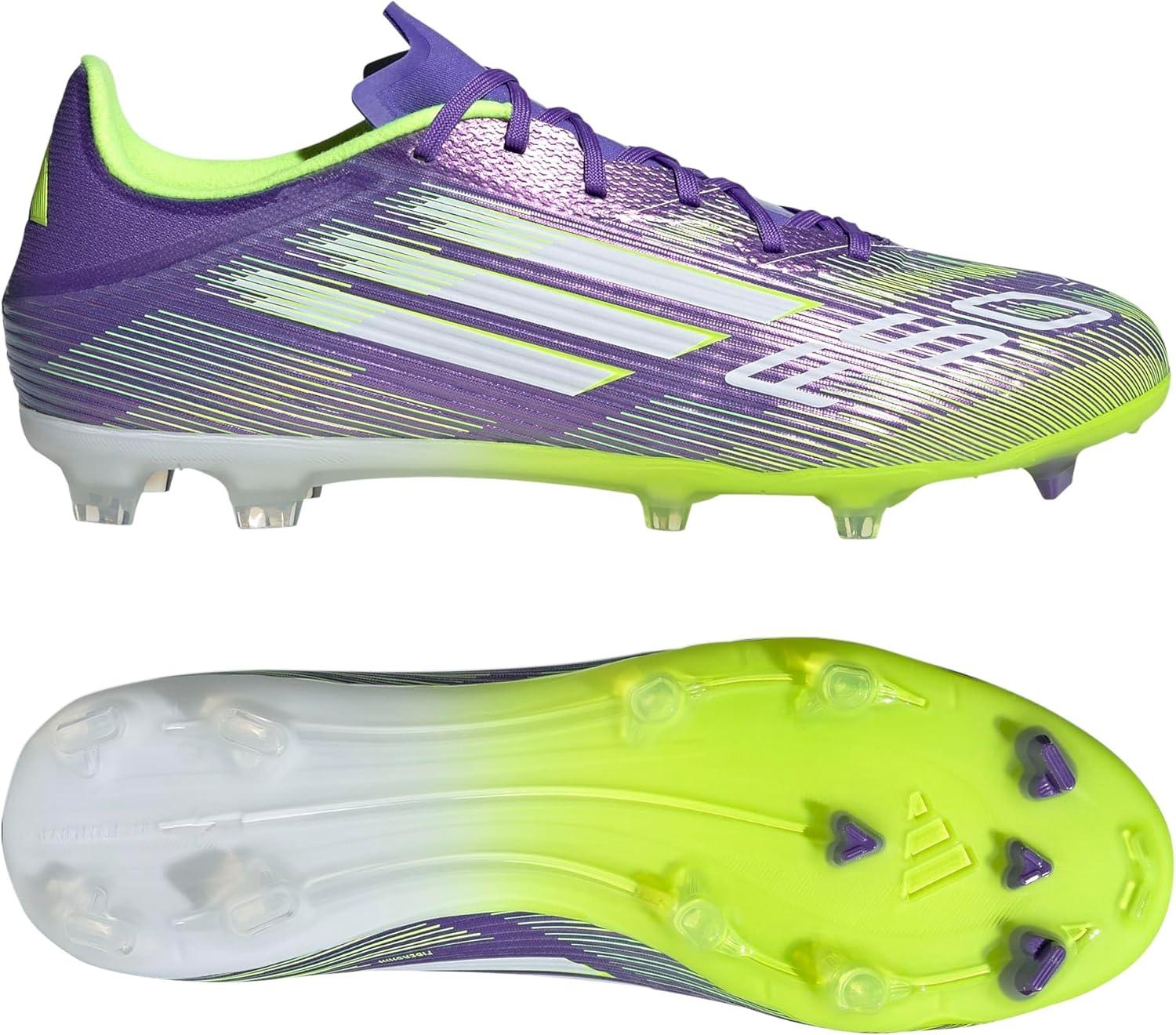 image:imageadidas Unisex Adult F50 League Firm Ground Soccer CleatsPurple RushWhiteLucid Lemon
