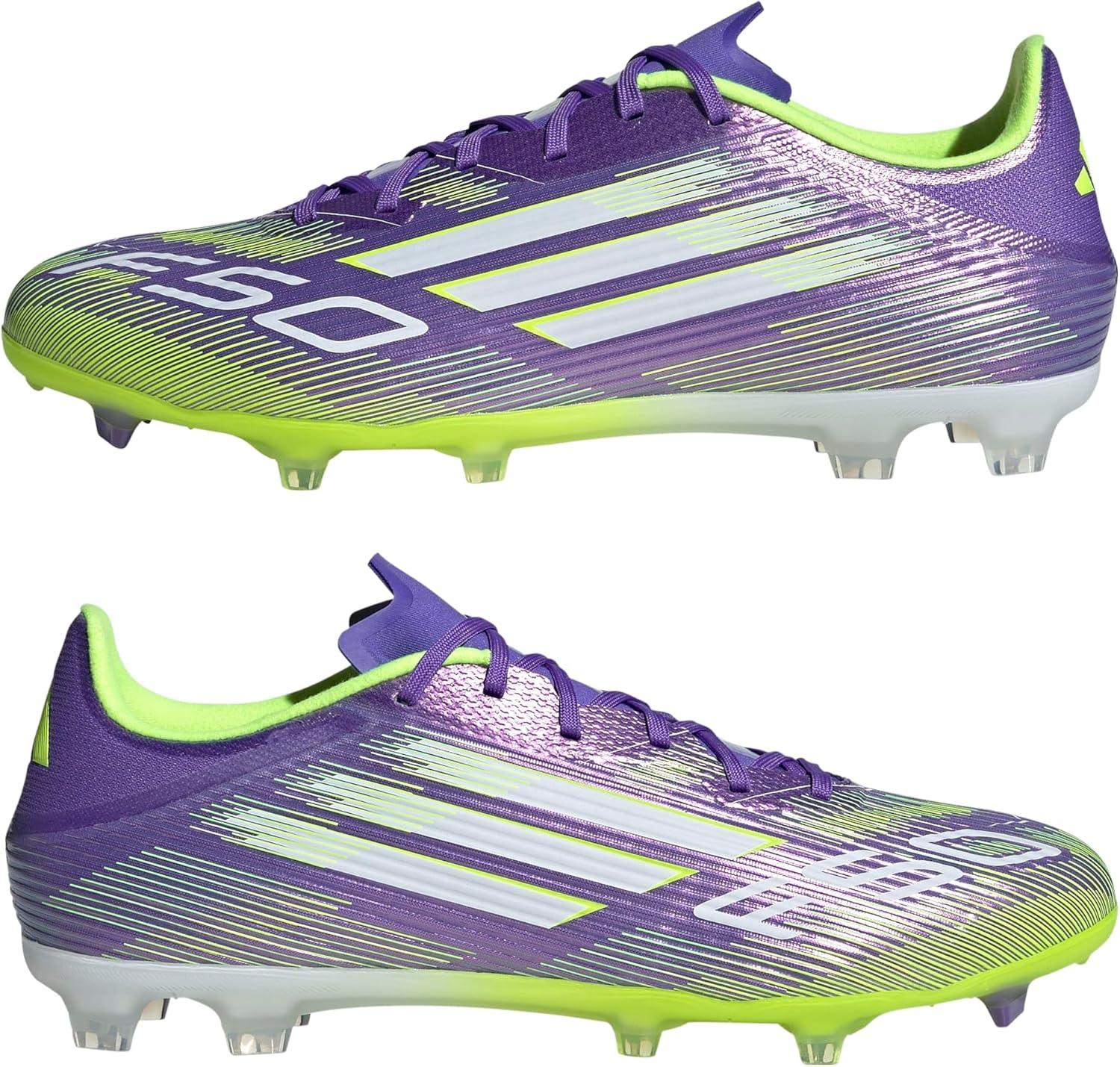 image:imageadidas Unisex Adult F50 League Firm Ground Soccer CleatsPurple RushWhiteLucid Lemon