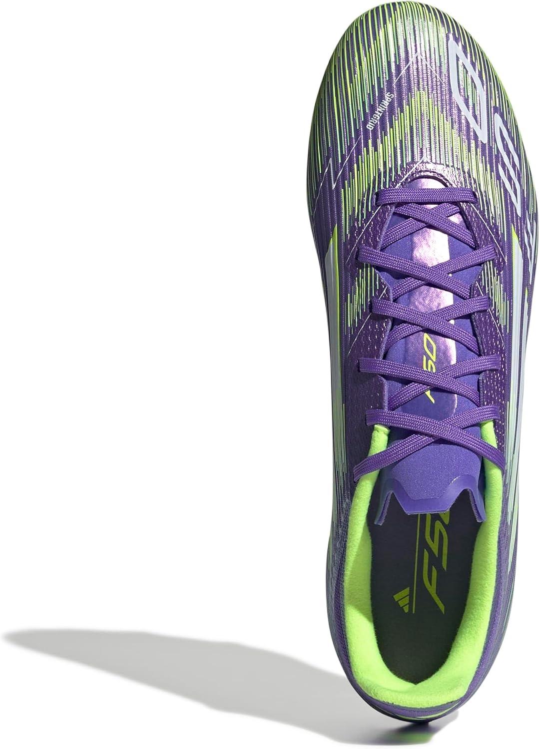 image:imageadidas Unisex Adult F50 League Firm Ground Soccer CleatsPurple RushWhiteLucid Lemon