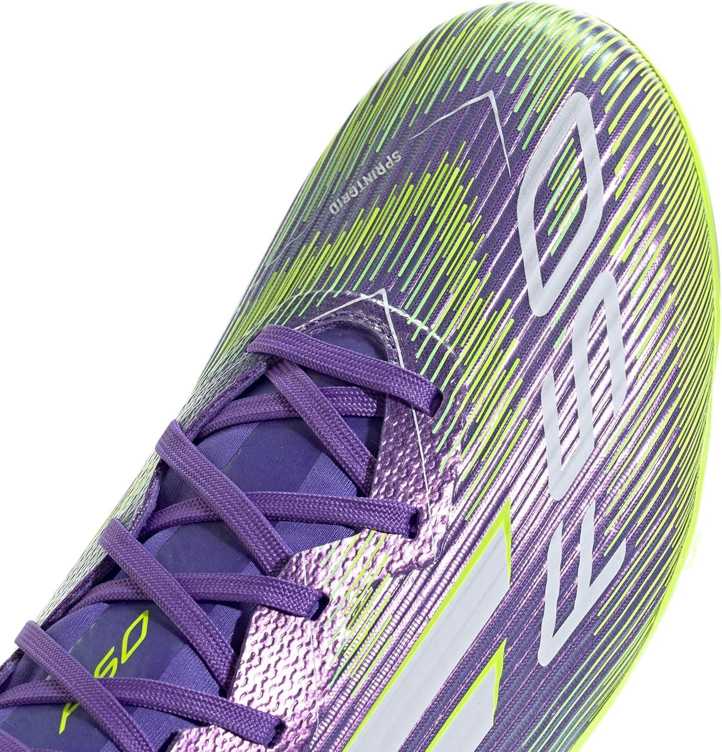 image:imageadidas Unisex Adult F50 League Firm Ground Soccer CleatsPurple RushWhiteLucid Lemon