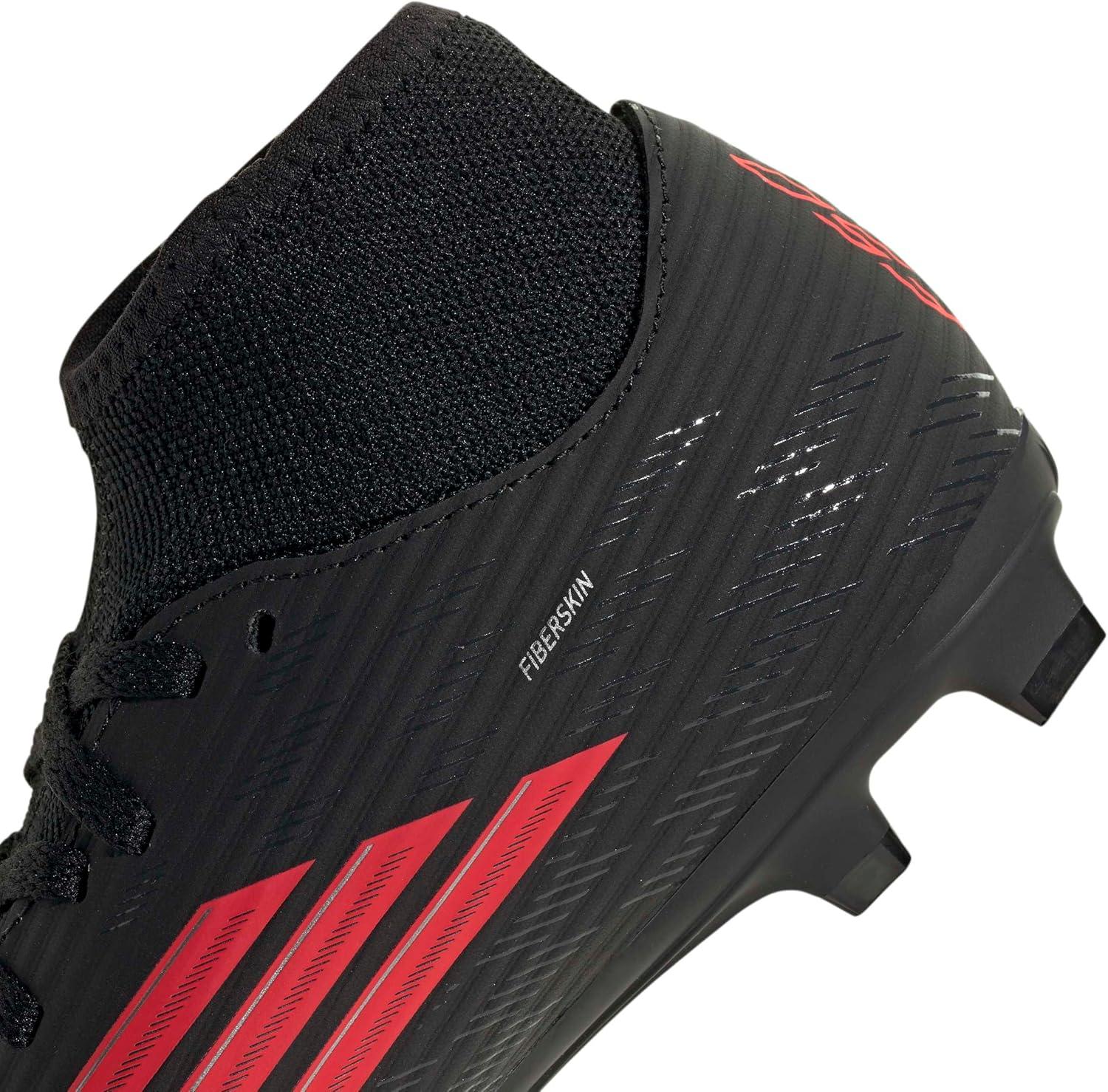 image:imageadidas UnisexChild F50 Club Mid Firm Multi Ground Football B SneakerBlackLucid RedBlack