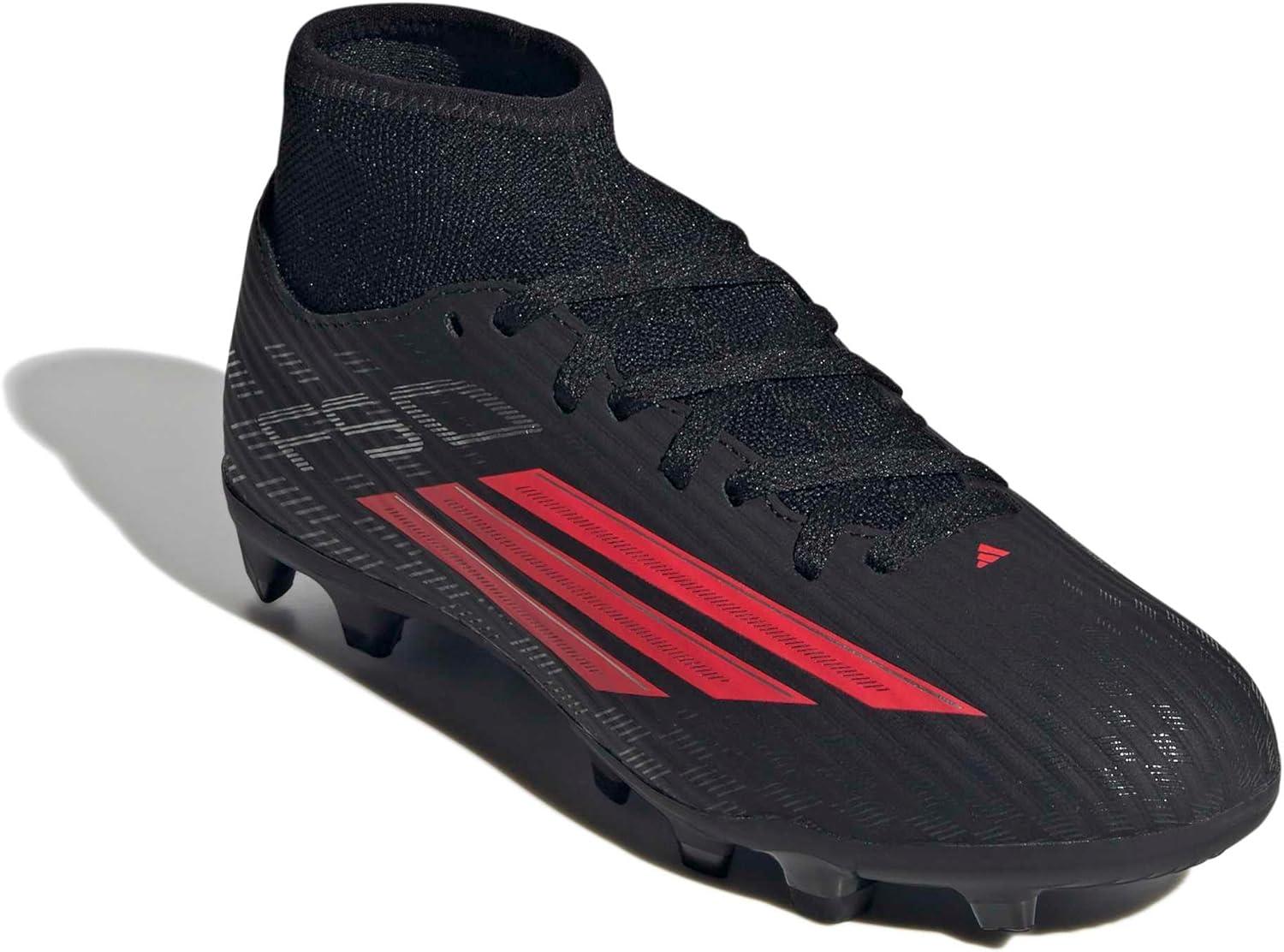 image:imageadidas UnisexChild F50 Club Mid Firm Multi Ground Football B SneakerBlackLucid RedBlack