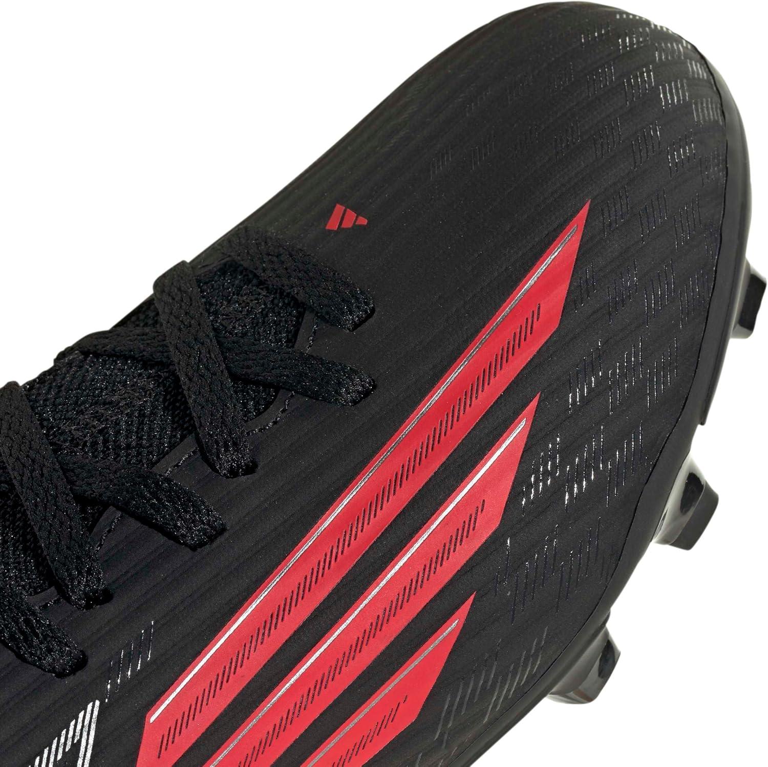 image:imageadidas UnisexChild F50 Club Mid Firm Multi Ground Football B SneakerBlackLucid RedBlack