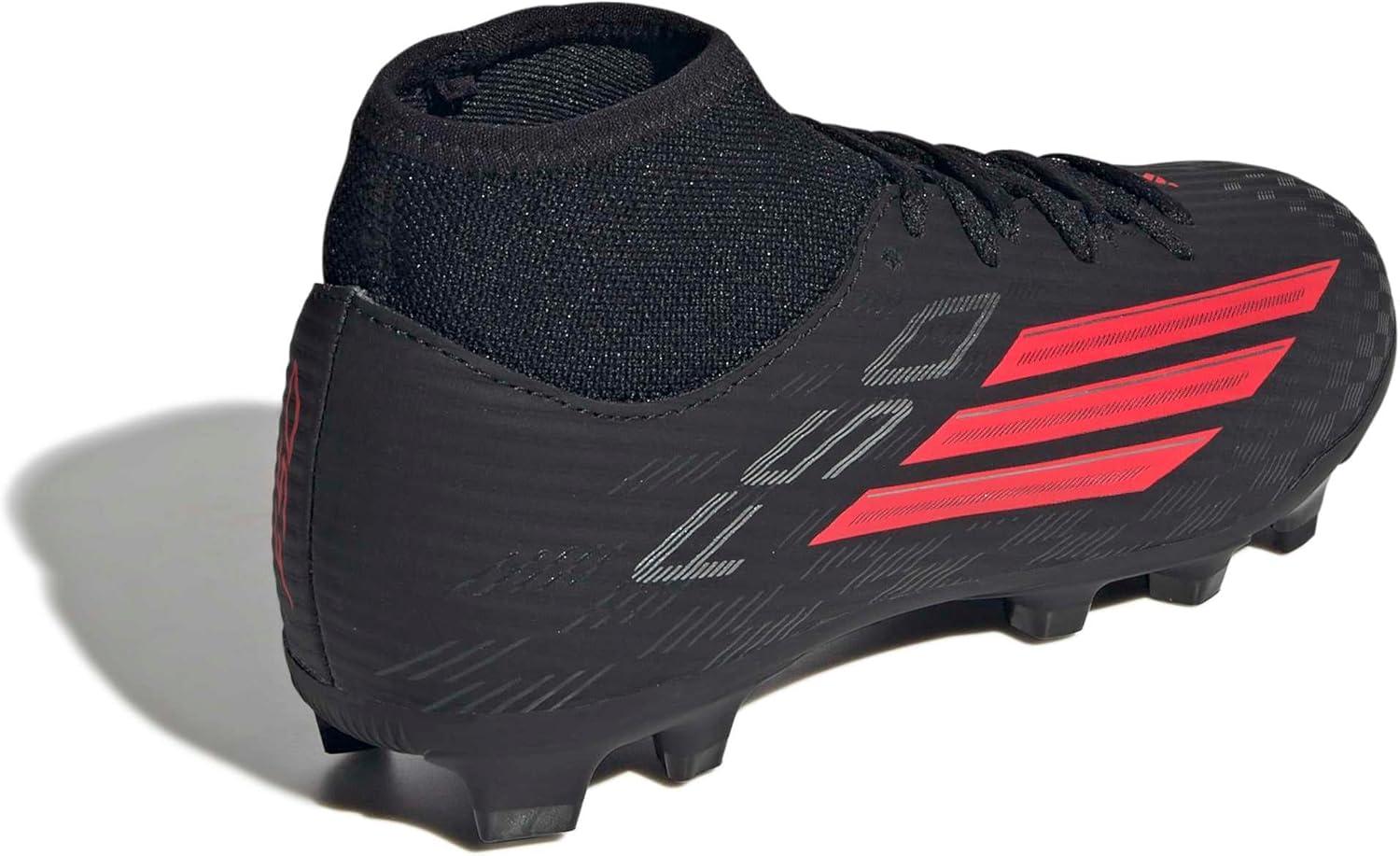 image:imageadidas UnisexChild F50 Club Mid Firm Multi Ground Football B SneakerBlackLucid RedBlack