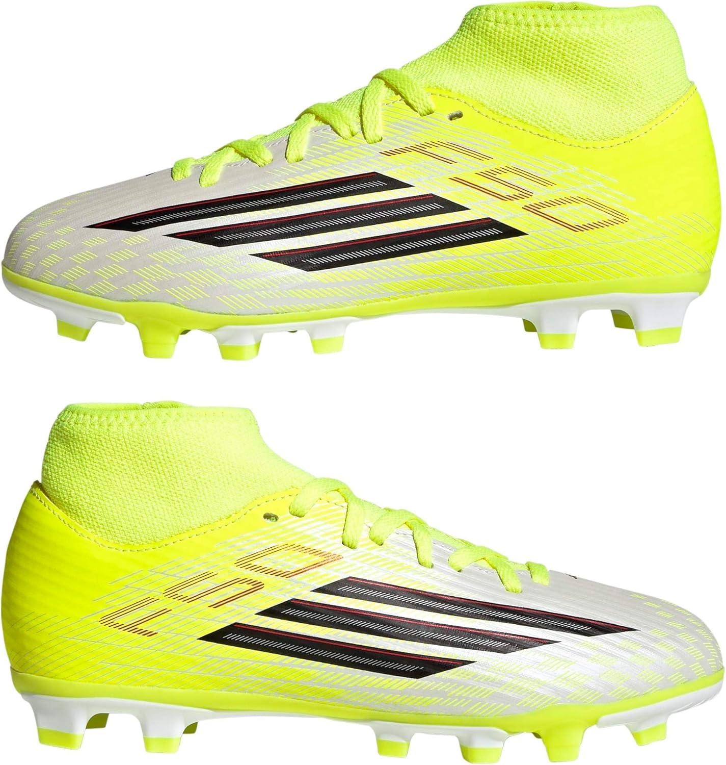 image:imageadidas UnisexChild F50 Club Mid Firm Multi Ground Football B SneakerTeam Solar YellowBlackLucid Red